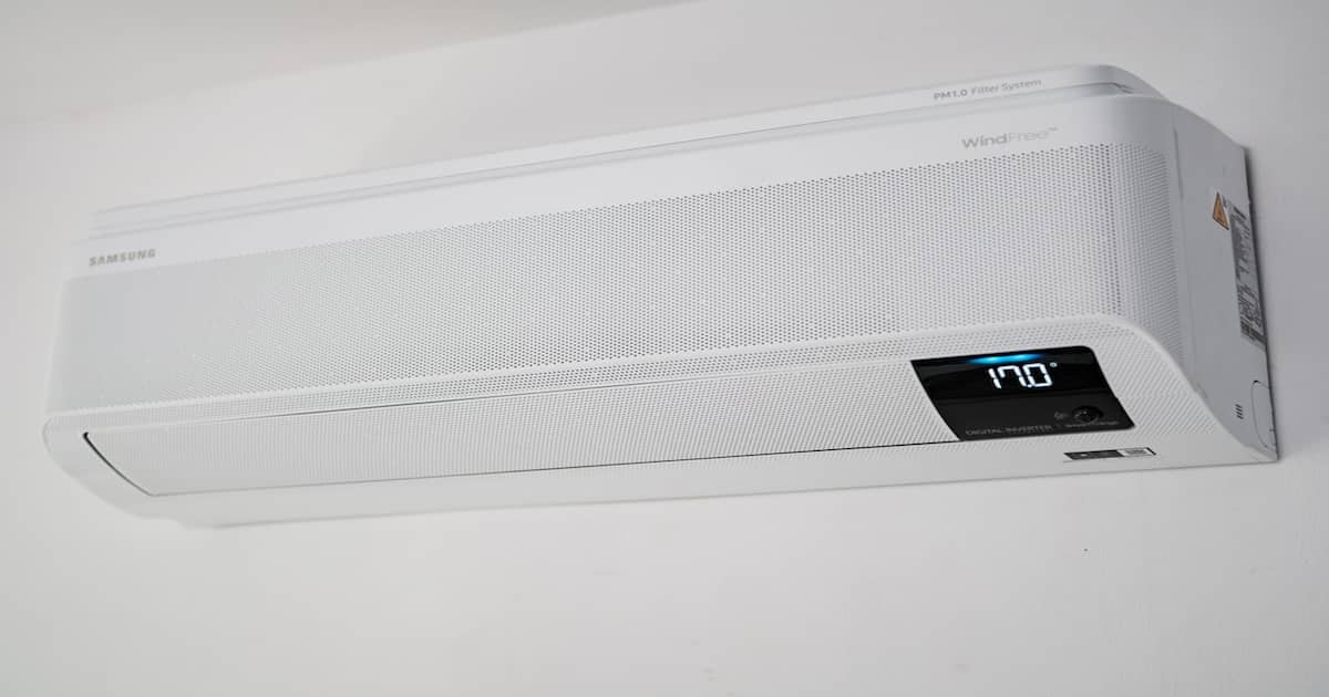 airco blanc de la marque Samsung console mural esthétique 