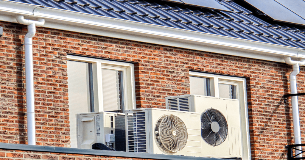 Een woning met twee verschillende split airco's. 